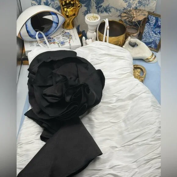 🆕 AJE 🧿 NWOT Potion Spiral Mini Dress, White / Black - Sz AU 10 US 6 - Picture 12 of 15